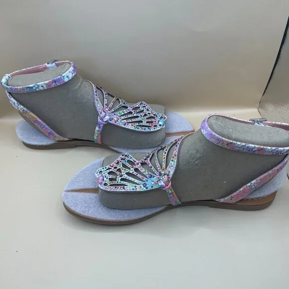 COPPER KEY FLUTTER RAINBOW SANDALS 6.5 - Picture 10 of 12